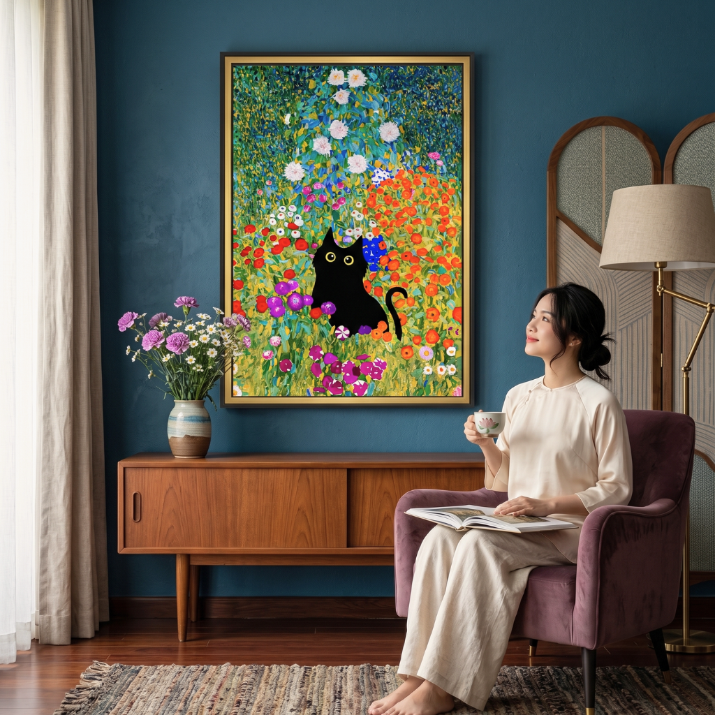 Khu vườn Klimt và Mèo Con