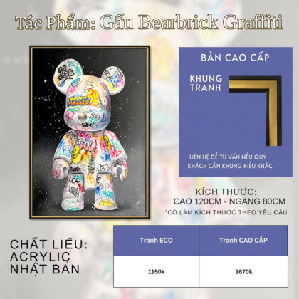Gấu Bearbrick Graffiti