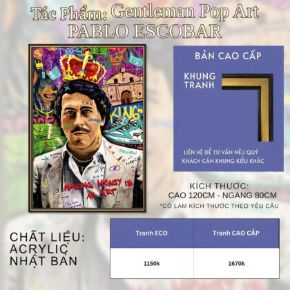 Gentleman Pop Art - PABLO ESCOBAR