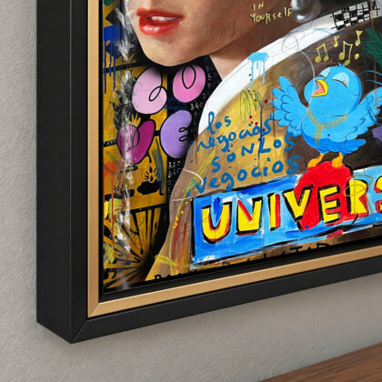 Thiếu nữ và bông hoa tai ngọc trai Pop Art - 3