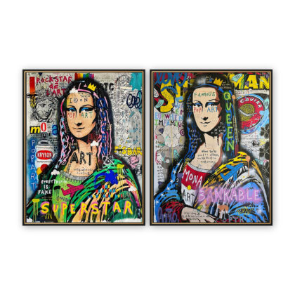 Combo Flash Sale – Mona Lisa Pop Art (2 tranh)